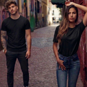 Typography Teal Printed Tshirt